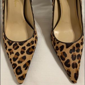 Cole Haan leopard print pony-hair pump